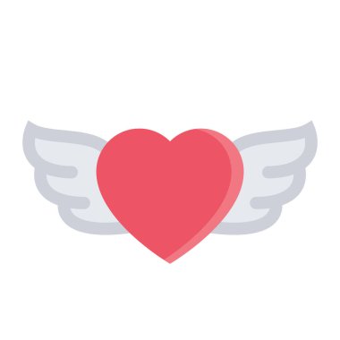 icons valentines day heart wings