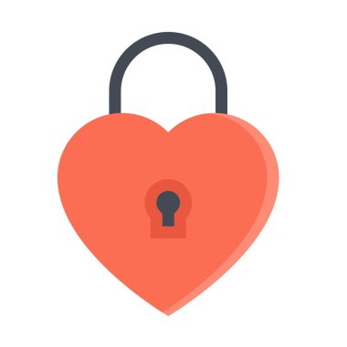 icons valentines day lock heart