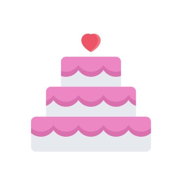 icons valentines day wedding cake