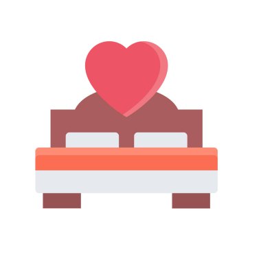 icons valentines day bed