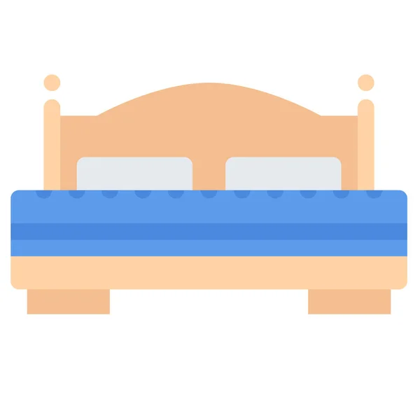 Design Vector Image Icons Double Bed — Stock Vector