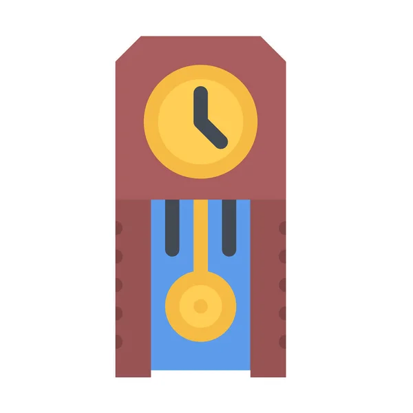 Design Vector Image Icons Grandfather Clock — Stock Vector