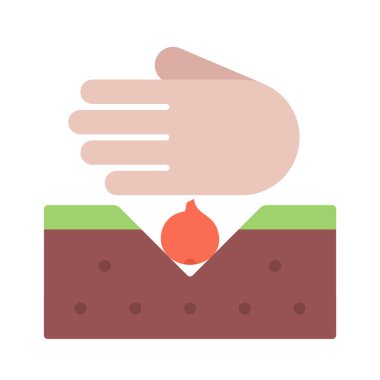 Soğan tohumlayan tasarım vektör simgeleri