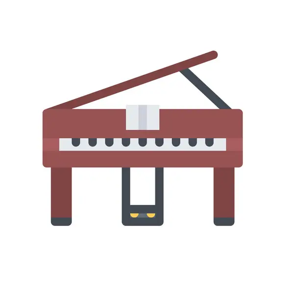 デザインベクトル画像アイコンピアノ — ストックベクタ