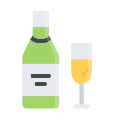 Şampanya tasarım vektör simgeleri