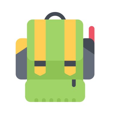 Askerin sırt çantasını tasarım vektörü simgeleri