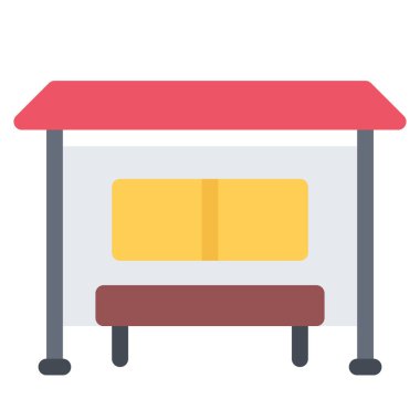 tasarım vektörü simgeleri otobüs durağı