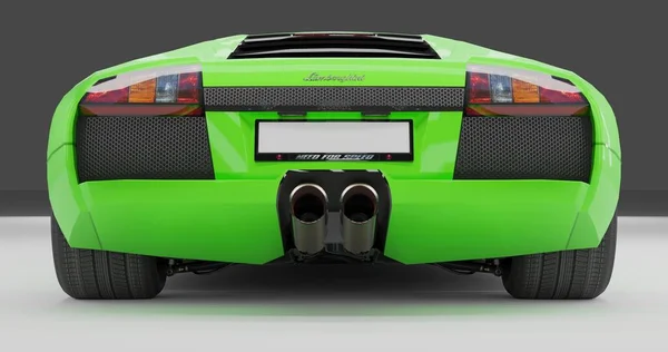 Tangerang Banten Grudnia 2022 Renderowanie Green Lamborghini Murcielago Odizolowanym Tle Zdjęcie Stockowe