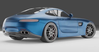 3d Render of Mercedes Benz AMG GT 2015 on isolated background