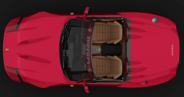 3D rendering of Red Ferrari 550 Berchetta Pininfarina 2000