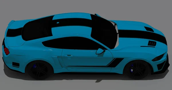 Ford Mustang Roush 2015 Izole Edilmiş Arka Plan — Stok fotoğraf
