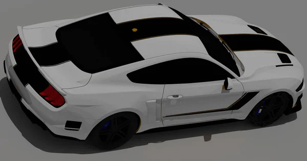 Ford Mustang Roush 2015 Isolated Background — 图库照片