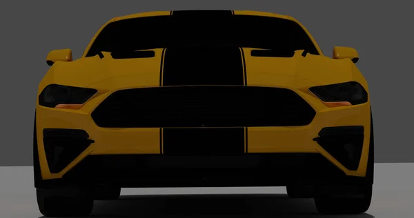 Ford Mustang Roush 2015 Elszigetelt Háttér — Stock Fotó
