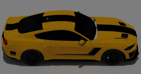 Ford Mustang Roush 2015 Izole Edilmiş Arka Plan — Stok fotoğraf