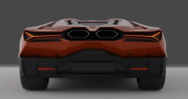 İzole edilmiş arkaplanda Lamborghini Revuelto