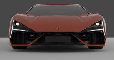 İzole edilmiş arkaplanda Lamborghini Revuelto