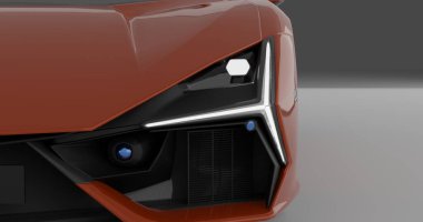 İzole edilmiş arkaplanda Lamborghini Revuelto