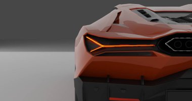 İzole edilmiş arkaplanda Lamborghini Revuelto