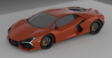 İzole edilmiş arkaplanda Lamborghini Revuelto