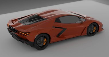 İzole edilmiş arkaplanda Lamborghini Revuelto