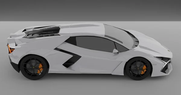 Lamborghini Revuelto Blanc Sur Fond Isolé — Photo