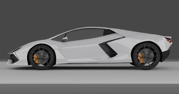 Lamborghini Revuelto White Ізольованому Тлі — стокове фото