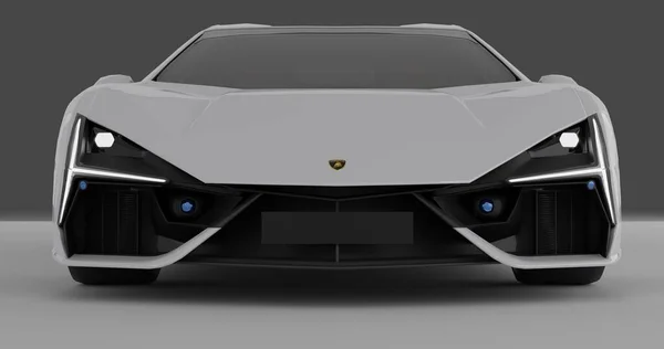 Lamborghini Revuelto White Ізольованому Тлі — стокове фото
