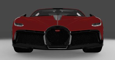 İzole edilmiş arkaplanda Bugatti Divo 'nun 3d Hazırlanması