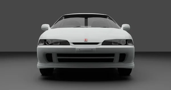 丰田集成R型汽车在隔离背景下的3D渲染 — 图库照片
