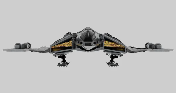 Star Fighter Spaceship Odosobnionym Tle — Zdjęcie stockowe