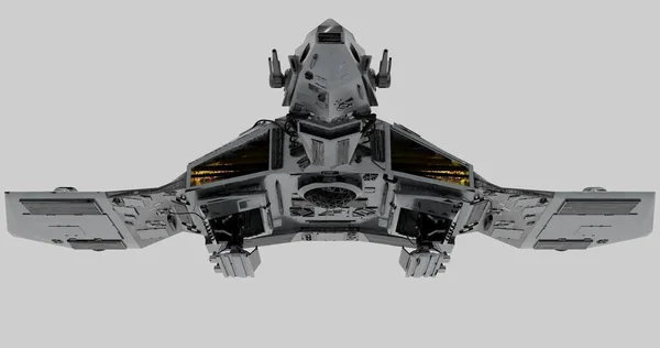 Star Fighter Rymdskepp Isolerad Bakgrund — Stockfoto