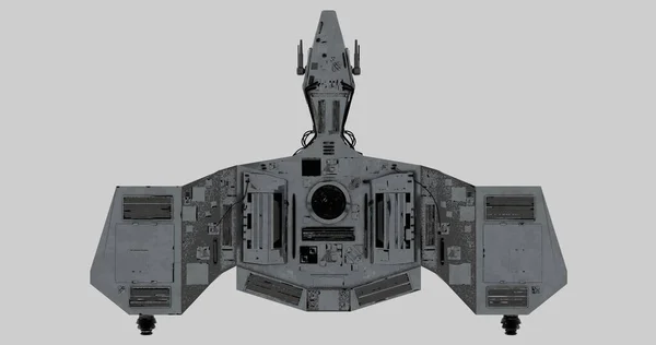 Star Fighter Spaceship Odosobnionym Tle — Zdjęcie stockowe