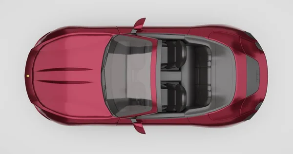 Kırmızı Ferrari Roma Cabriolet 3d Render