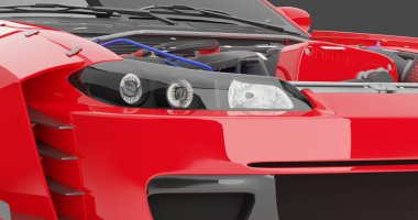 Kırmızı Nissan Silvia S15 SB Motoru