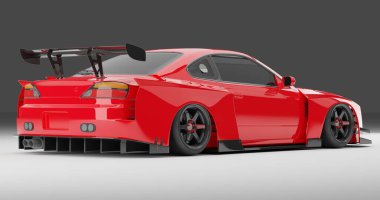 Kırmızı Nissan Silvia S15 SB Motoru