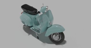 Vespa İtalya 125 izole edilmiş arka plan
