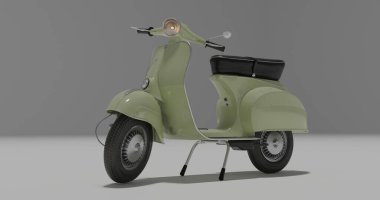 Vespa İtalya 125 izole edilmiş arka plan