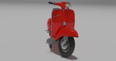 Vespa İtalya 125 izole edilmiş arka plan