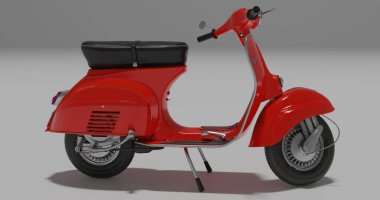 Vespa İtalya 125 izole edilmiş arka plan