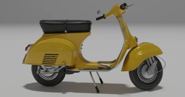 Vespa İtalya 125 izole edilmiş arka plan