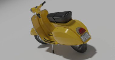 Vespa İtalya 125 izole edilmiş arka plan
