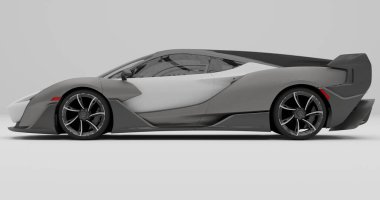 Tangerang, Banten. 18 Aralık 2023, Mclaren Sabre 'ın izole edilmiş arka planda 3 boyutlu canlandırması.