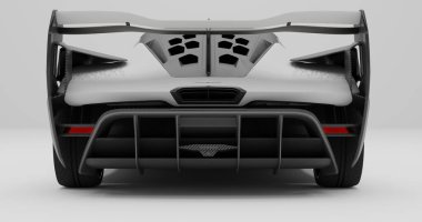 Tangerang, Banten. 18 Aralık 2023, Mclaren Sabre 'ın izole edilmiş arka planda 3 boyutlu canlandırması.