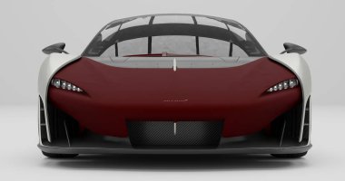 Tangerang, Banten. 18 Aralık 2023, Mclaren Sabre 'ın izole edilmiş arka planda 3 boyutlu canlandırması.
