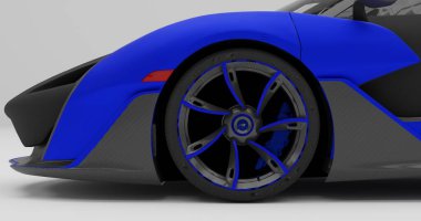 Tangerang, Banten. 18 Aralık 2023, Mclaren Sabre 'ın izole edilmiş arka planda 3 boyutlu canlandırması.