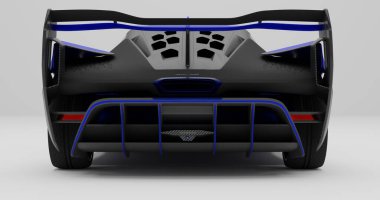 Tangerang, Banten. 18 Aralık 2023, Mclaren Sabre 'ın izole edilmiş arka planda 3 boyutlu canlandırması.