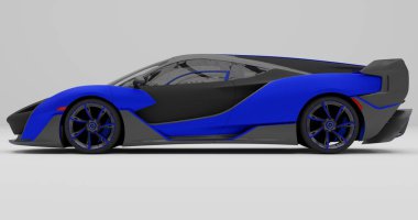 Tangerang, Banten. 18 Aralık 2023, Mclaren Sabre 'ın izole edilmiş arka planda 3 boyutlu canlandırması.