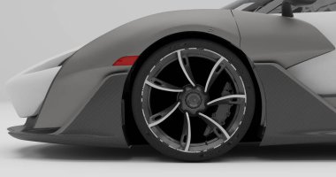 Tangerang, Banten. 18 Aralık 2023, Mclaren Sabre 'ın izole edilmiş arka planda 3 boyutlu canlandırması.