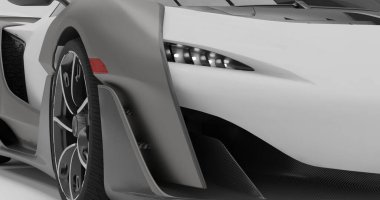 Tangerang, Banten. 18 Aralık 2023, Mclaren Sabre 'ın izole edilmiş arka planda 3 boyutlu canlandırması.
