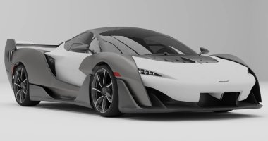 Tangerang, Banten. 18 Aralık 2023, Mclaren Sabre 'ın izole edilmiş arka planda 3 boyutlu canlandırması.
